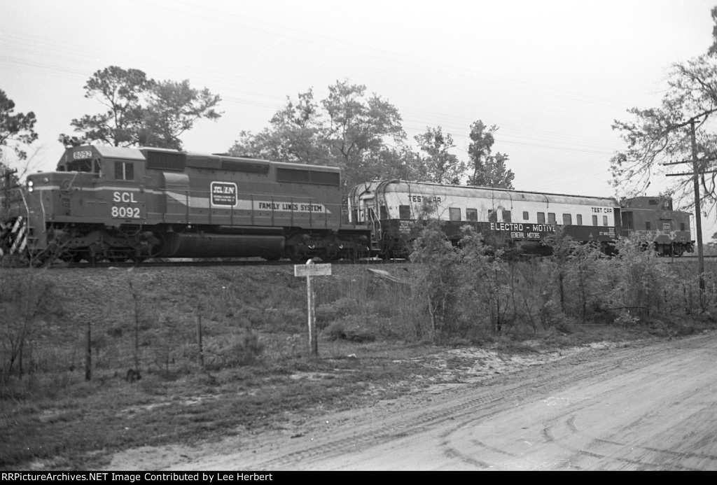 SCL 8092 with EMD Test Car